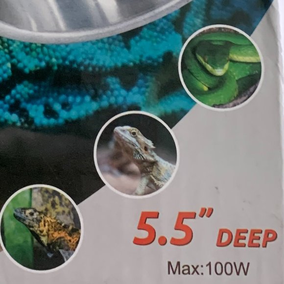 Repti Zoo, Deep Fixture Reflecting Dome Lamp, Animal Habitat - Picture 2 of 5